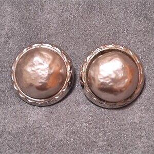Vintage Bergere Baroque Faux Pearl Earrings